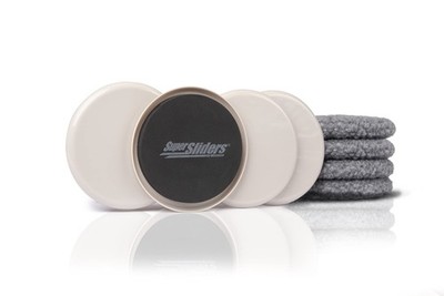 4 Pack 5 Linen Supersliders 4703995N, 2-in-1 Reusable Furniture Sliders, Sock