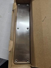 Baldwin 2110 150 Pushplate 3.5" x 15" in satin nickel - Marks