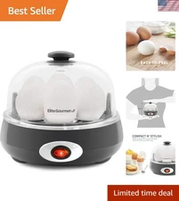 Rapid Egg Cooker: Perfectly Boils 7 Easy-to-Peel Eggs, Omelet Maker & Poacher