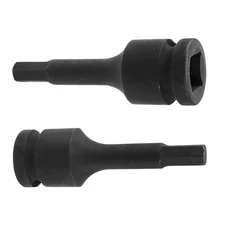 1/2" Square Drive 5/16" Impact CR-MO Black Hex Bit Socket 78mm Length
