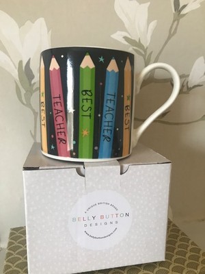 Bauchnabel Designs Best Teacher Tasse Porzellan Neu OVP