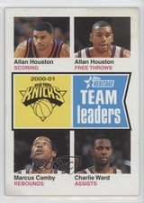 2001-02 Topps Heritage Team Leaders Allan Houston Marcus Camby Charlie Ward 0q3
