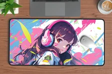 D.VA Overwatch Desk Mat, Background Gaming Desk Mat ,  Overwatch D.VA Fans