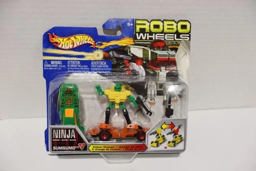 Hot Wheels Ninja Sumsumo Robo Wheels Negabotz Color Change Vintage 2002