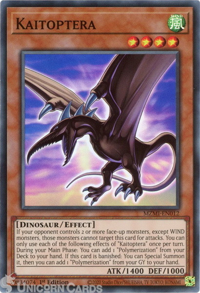 MZMI-EN012 Kaitoptera :: Super Rare 1st Edition YuGiOh Card