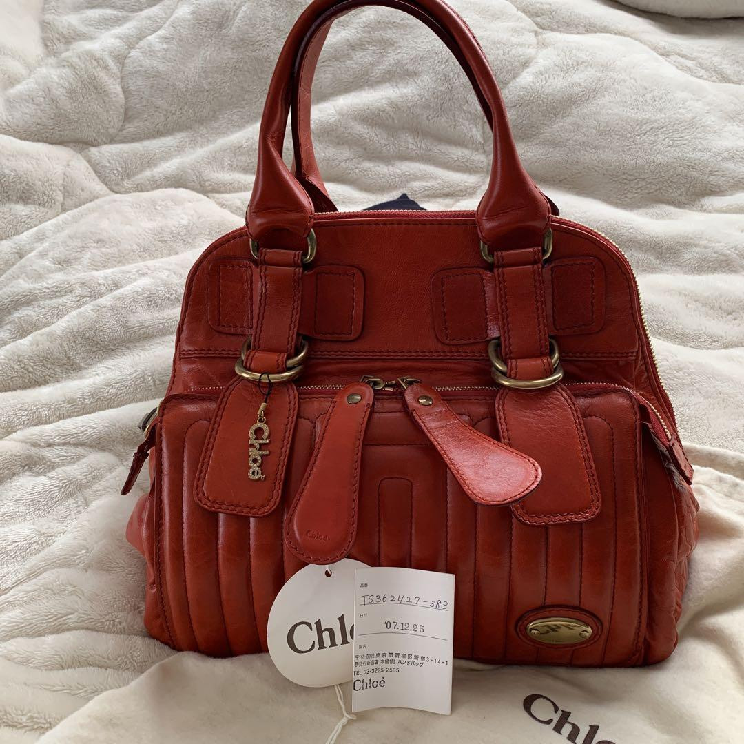 Leather Handbag Chloe Aby Tote Bag Chloe Bay Handbag Tote Bag Red