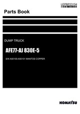 Komatsu AFE77-AJ 830E-5 Dump Truck Parts Catalog Manual