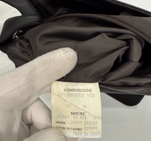 Autentica borsa di design Giorgio Armani Messenger tracolla in pelle Italia vintage - Foto 8 di 11