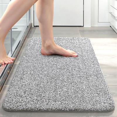 Enqinar Bathroom Rug 24X36 Inch Luxury Soft Absorbent Bathroom Rug For Shower