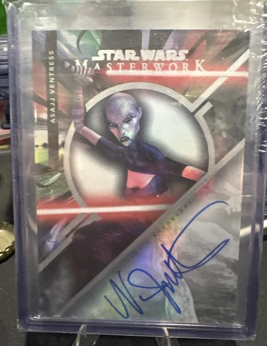 2022 Star Wars Masterwork Nika Futterman Auto Rainbow Foil /50 Asajj Ventress