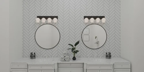 Quoizel NIE8629 Nielson 4 Light 29"W Bathroom Vanity Light - Nickel - Picture 3 of 5