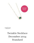 Park Lane Twinkle Necklace December 2023 Sparkle Box Green Clear Rhinestones NIB