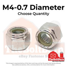 M4-0.7 Stainless Steel A2 Nylon Insert Hex Nuts Choose Qty 