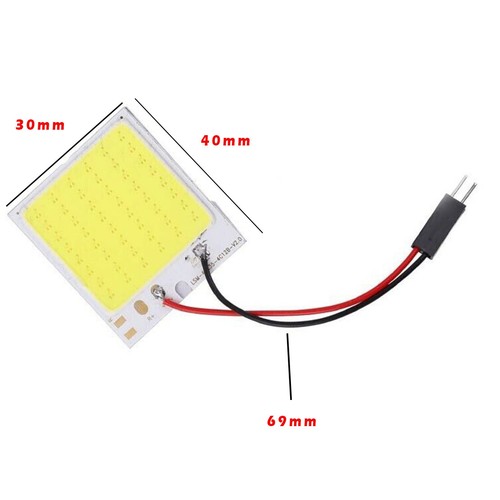 1X 48SMD COB T10 Car Interior Panel Light White Panel LED 12V Dome Lamp Bulb 4W - Imagen 2 de 7