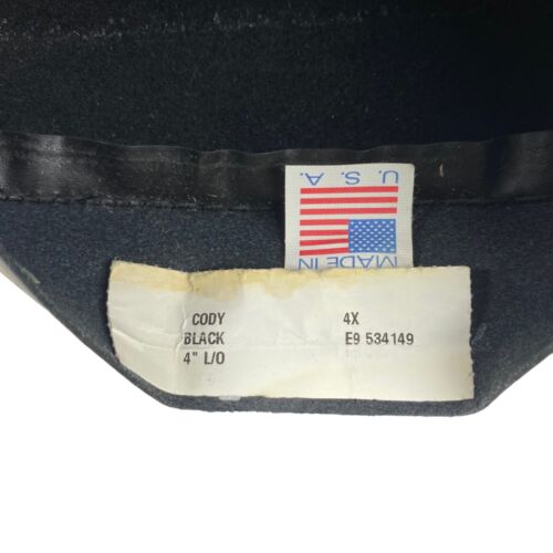 Serratelli Cody 4X Beaver Black Country Western Cowboy Hat Long Oval Size 7 1/8 - Picture 11 of 12