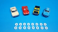 16 .474 White AFX Magnatraction Tyco Auto World HO SLOT CAR Performance Tires C2