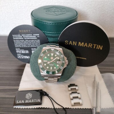 San Martin SN017G NH35 40mm automatic Diver Watch sapphire crystal green