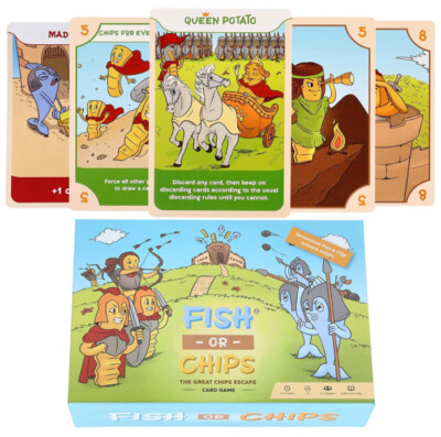 Fish or Chips Strategy Card Game Family Night Ages 6+ Rainy Day Fun Party Home