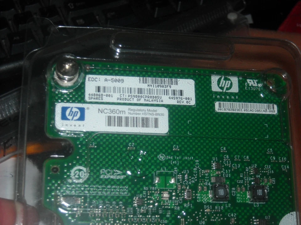 HP BLC NC360M NIC Adapter 448068-001 Nc360M 445976-001 Nc360M Dual Port Gigabit - Image 2 of 2