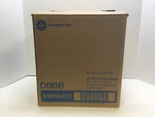 Dixie Plastic Straws 10.25" Giant Individually Wrapped, Blue, GW104, 1,200/CASE
