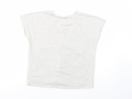 Debenhams Girls Grey Cotton blend T-Shirt Size 9-10 Years - Picture 2 of 12