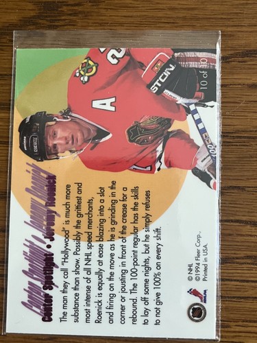 1994-95 Flair - Jeremy Roenick #10 - Picture 2 of 2