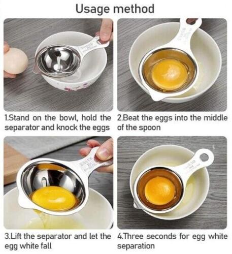 Eigelb Separator Edelstahl Ei weiß Filter Sieb Kochen Backen Werkzeug - Bild 9 von 9