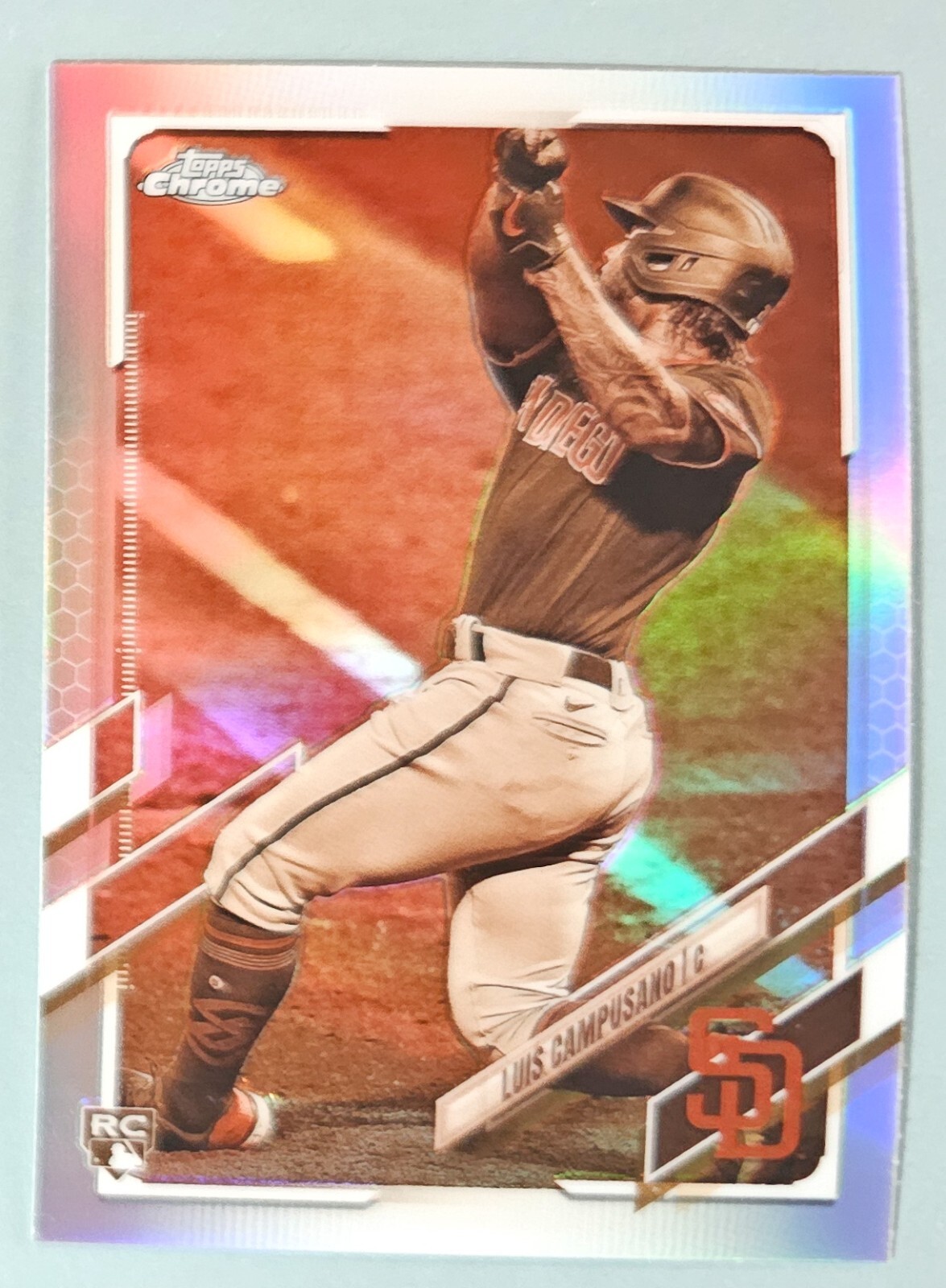 2021 Topps Chrome Luis Campusano #135 Sepia Refractor Rookie RC
