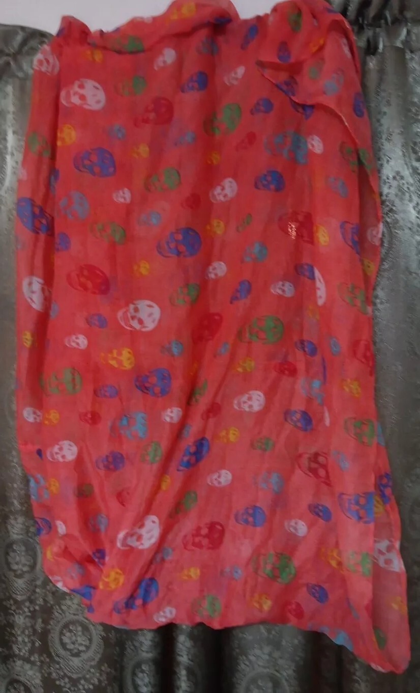 Infinity Scarf Skull Skeleton Pattern Design Punk… - image 2