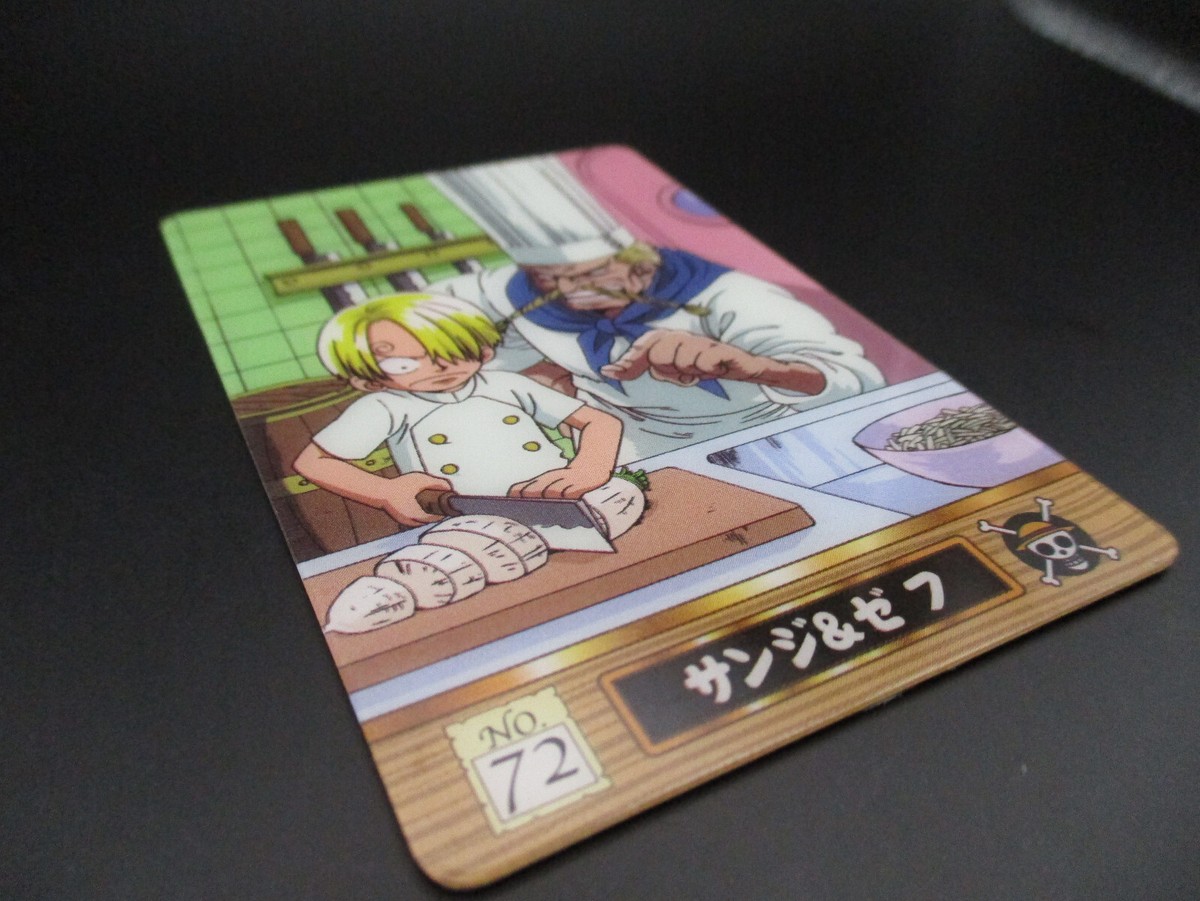 Sanji & Zeff King of Pirates Gummy Card No.72 One Piece BANDAI