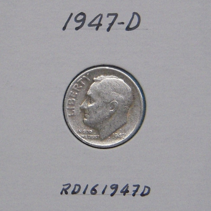 1947-D Roosevelt, 1947-P Roosevelt, 1947-S Roosevelt dimes, 3 dimes 90% silver