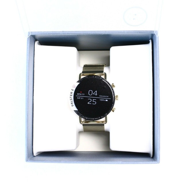 Skagen Falster 2 Touchscreen Smartwatch HR Watch Gold Mesh for sale online  | eBay