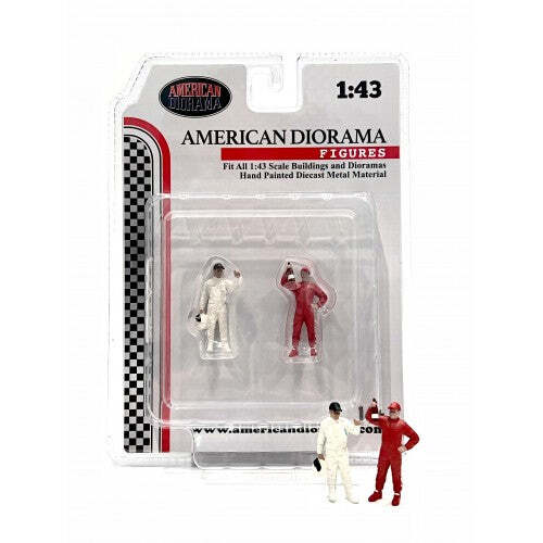 1:43 Figur Le Mans Racing Legend 2000s Set 2 Figuren F1 rot American Diorama - Bild 1 von 1