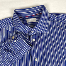 Eton Contemporary Dress Shirt Men  s 17 - 43 Blue Striped LS Sweden