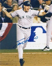 SCOTT BROSIUS   NEW YORK YANKEES   ACTION SIGNED 8x10