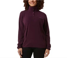 NWoT 32 Degrees Women Midweight Snap Arctic Fleece Purple Size L $70 WWW035