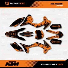 Blk Orange Graphics Kit fit KTM 13-15 SX SXF XC XCF 125 150 200 250 300 450 2014