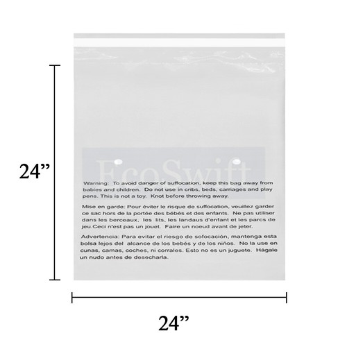 Sacchetti poli trasparenti 1-1000 24x24 EcoSwift LARGE JUMBO autosigillanti avvertimento soffocamento - Foto 51 di 54