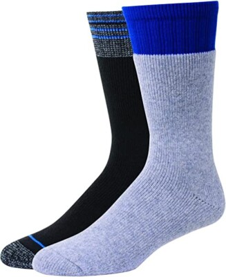 Hanes Men's Warmest Over the Calf Outdoor X-Temp Moisture Wicking Socks 4 pair