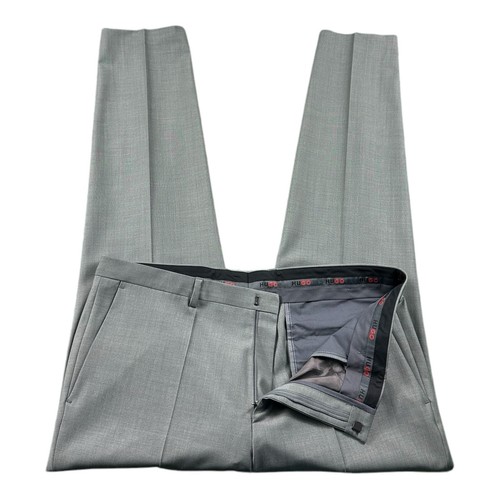 Hugo Boss Current Gray Hesten 232X Extra Slim Fit Flex Wool Suit Size 44R NWT - Picture 8 of 14