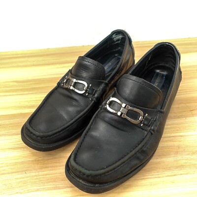 Horsebit Loafer Mens 8.5 M Black Moc toe Driver GIORGIO BRUTINI Dress Slip On