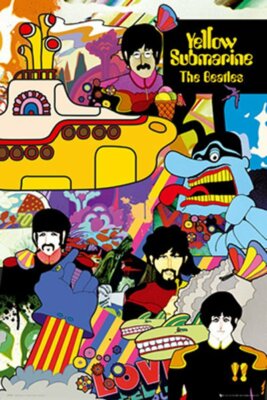 The Beatles Yellow Submarine Collage Poster 24'' x 36''