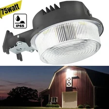 75W Dusk to Dawn LED Outdoor Security Light Photocell IP65 5500K ETL DLC Listed