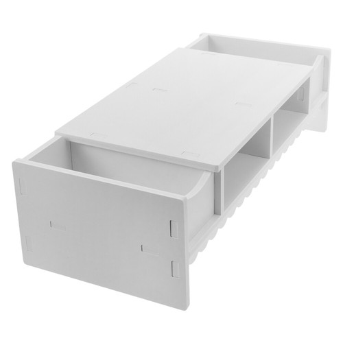Increased Storage Box Office Work Desktop Rack White Monitor Riser - Photo 3/12