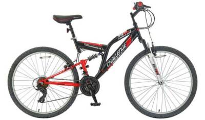 Challenge Orbit 26 Inch Dual Suspension Mountain Bike- Red Black