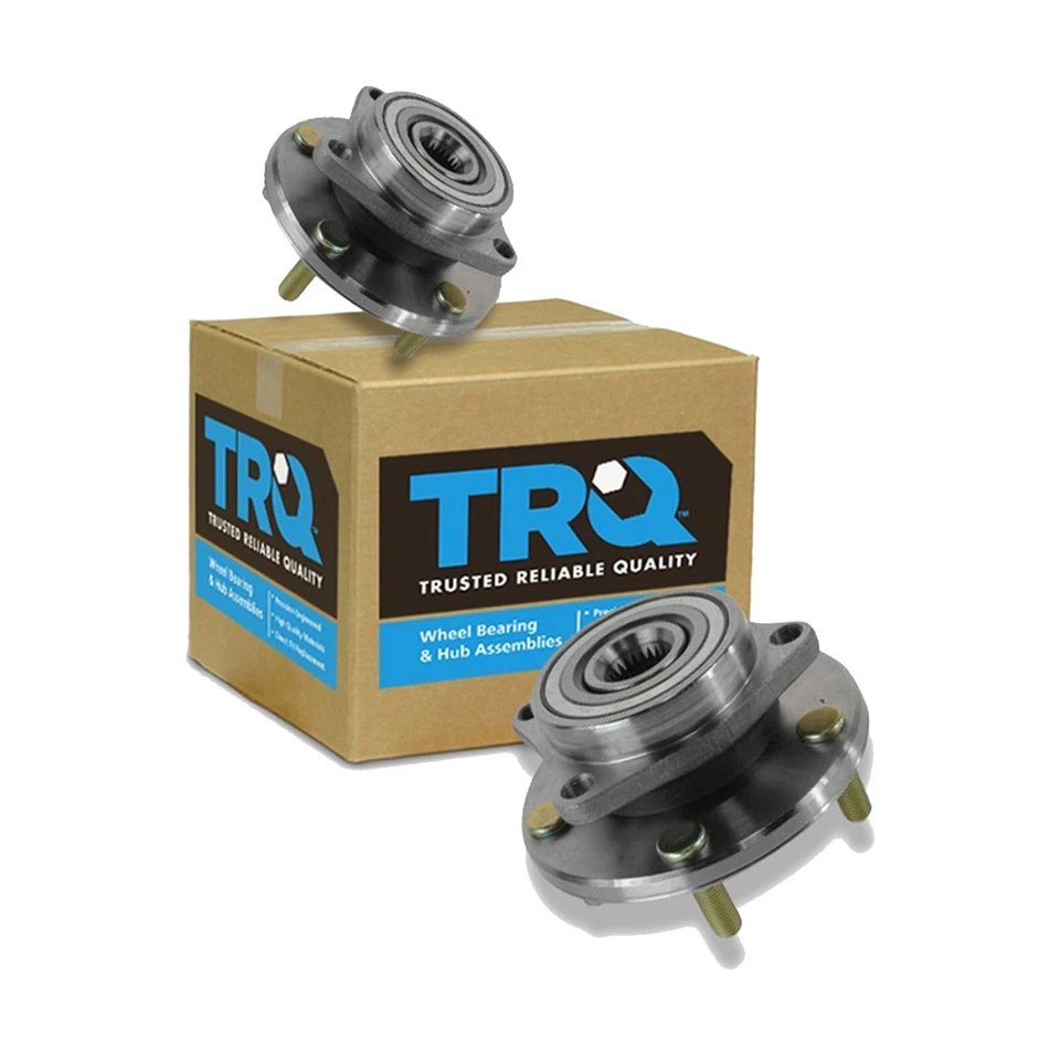 Novo conjunto de pares de cubos e rolamentos de roda dianteira TRQ para 1995-2009 Chrysler Dodge Eagle - Imagem 2 de 4