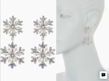 BAUBLEBAR JACK FROST SNOWFLAKE DROP EARRINGS NWT