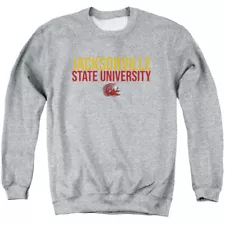 Jacksonville State Adult Crewneck Sweatshirt Stacked, Athletic Heather, S-3XL
