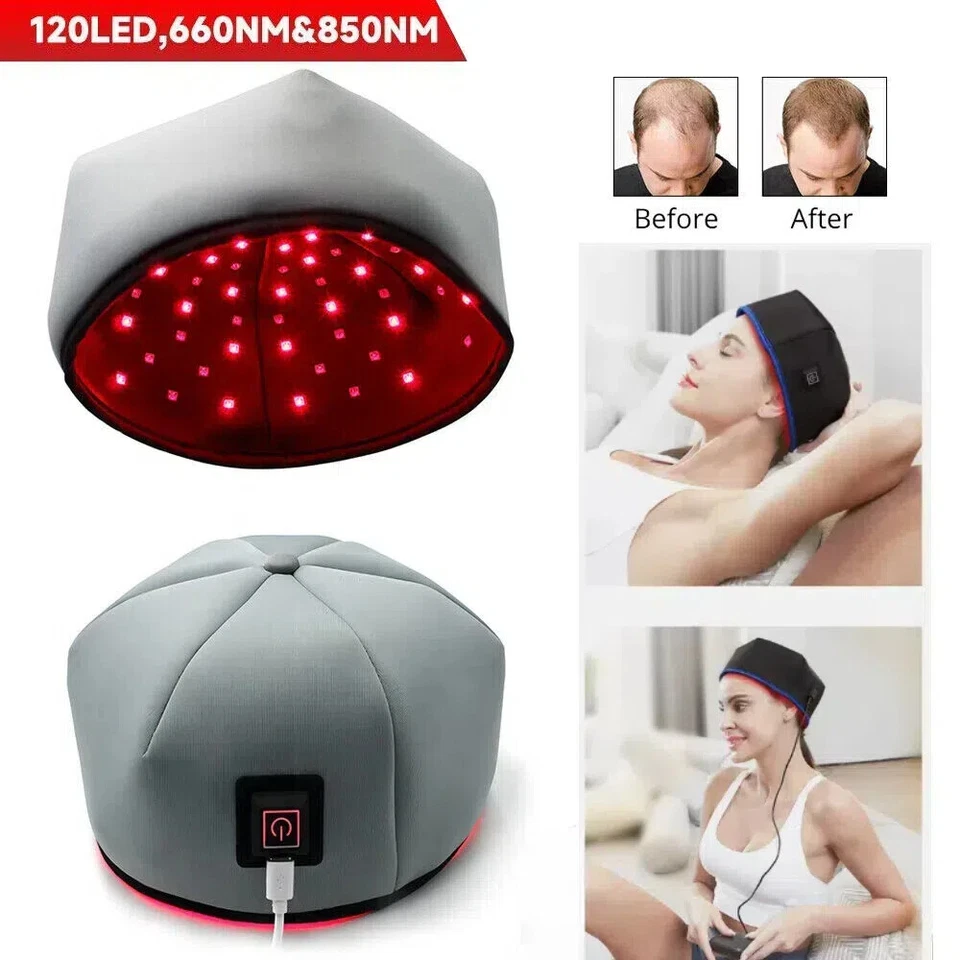 Láser LED Luz Roja Terapia Gorra Crecimiento del Cabello Rápido Regeneración Anti Pérdida de Cabello Envío a EE. UU. Foto 4 de 4