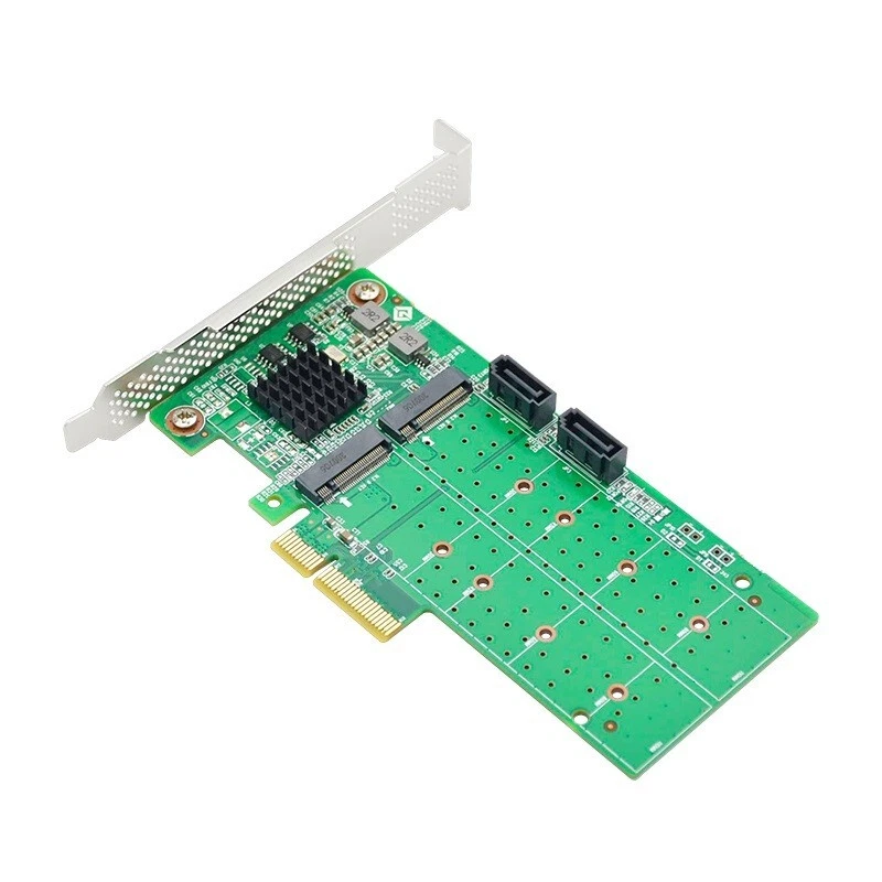 PCIe 2.0 4 Port M.2 SATA 3.0 RAID Controller Card with Marvell 88SE9230 Chipset - Image 3 of 4